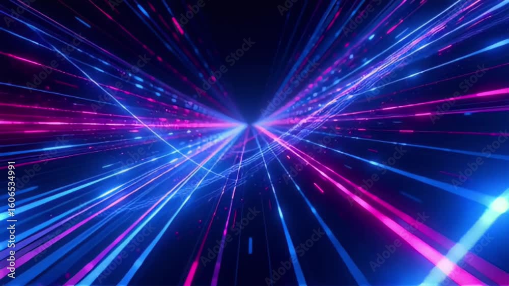 Dynamic Abstract Neon Lines: Futuristic Data Flow Visualization Dynamic Abstract Neon Lines: Futuristic Data Flow Visualization