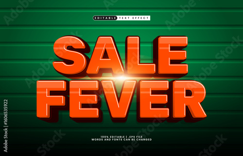 sale fever editable text effect with a sale and offer text effect