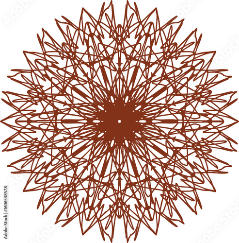 Brown floral mandala vector design for background decoration