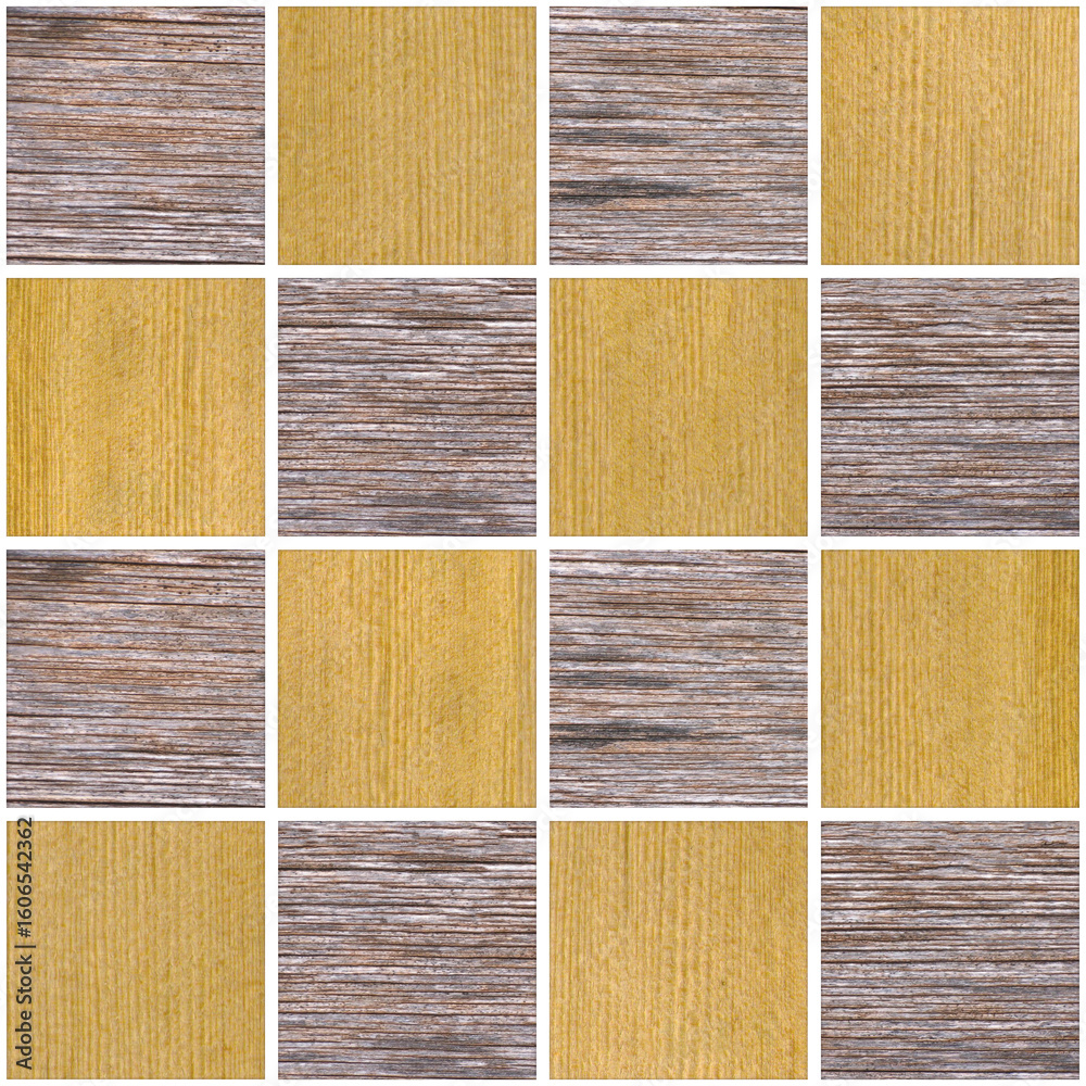 Fototapeta premium Geometric mosaic seamless wood texture pattern colorful Design traditional background.