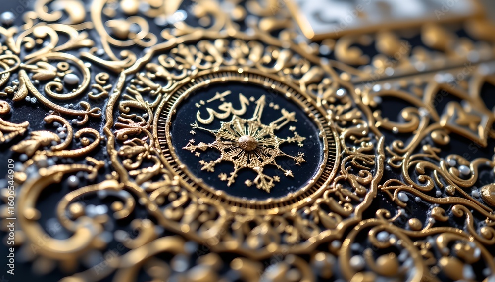 Obraz premium an exquisitely crafted object that appears to be an intricately designed metalwork piece