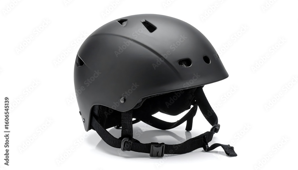 Naklejka premium Black sports helmet on white background