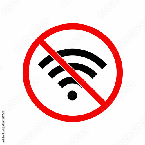 No Wi-Fi Zone Symbol: Prohibiting Wireless Internet Access for Privacy or Security Reasons