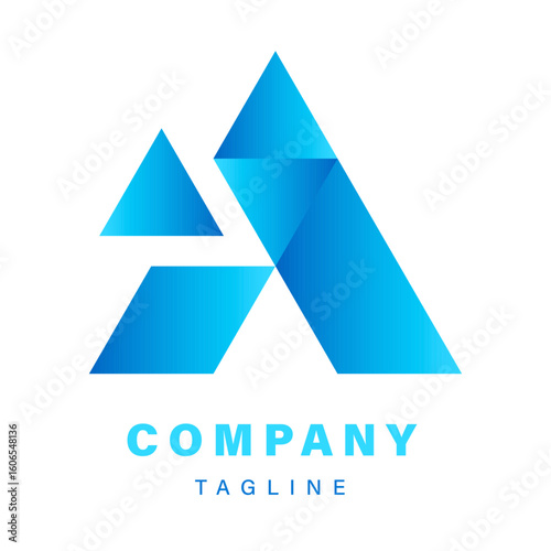 Modern abstract letter A geometric vectors and creative company logos