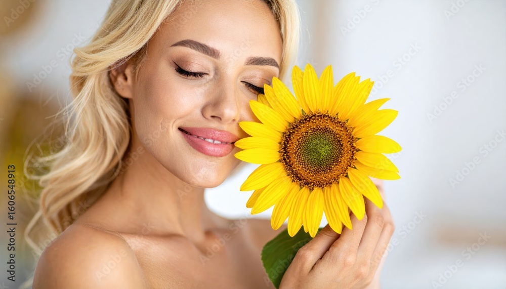 Woman with sunflower Woman with sunflower