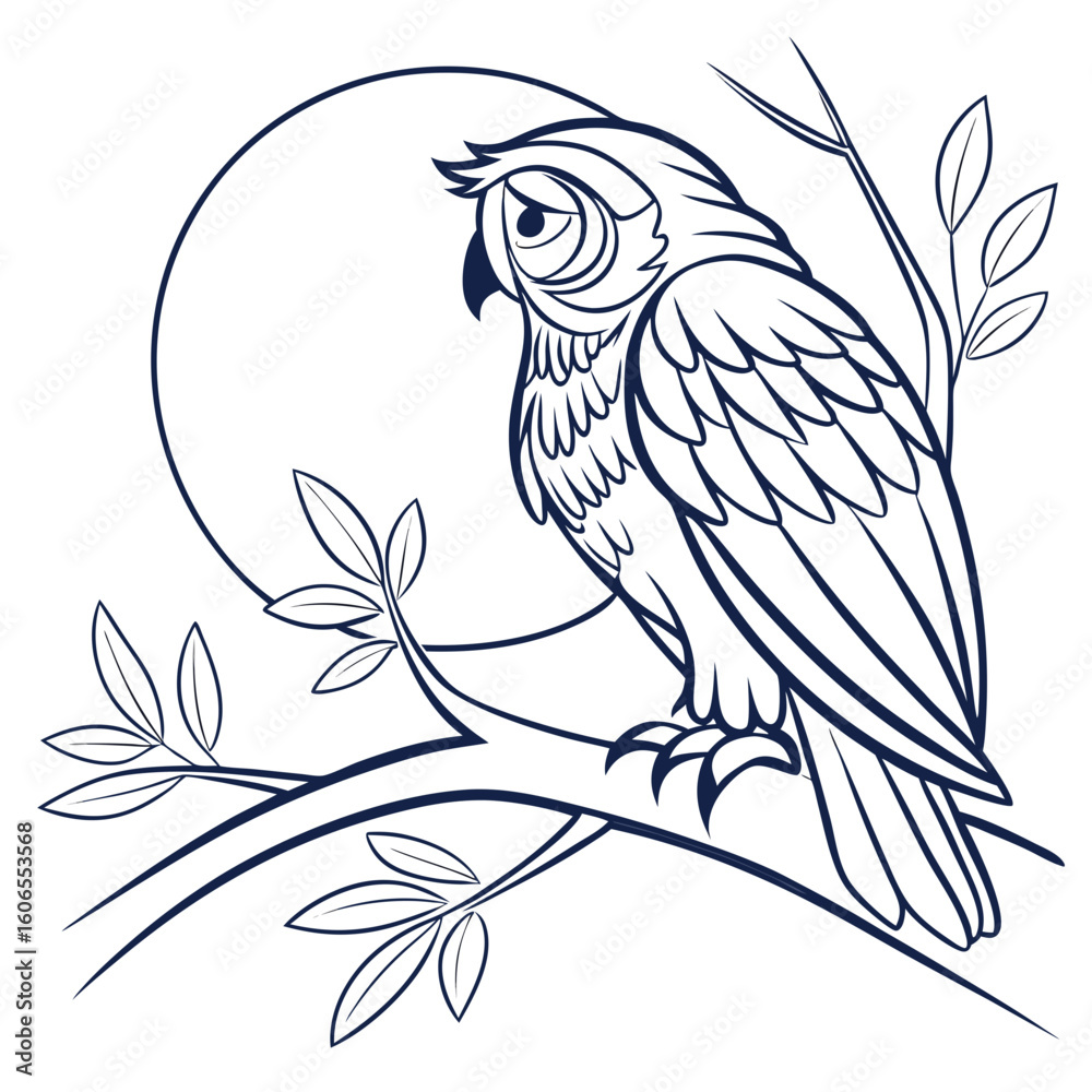 Obraz premium owl on branch