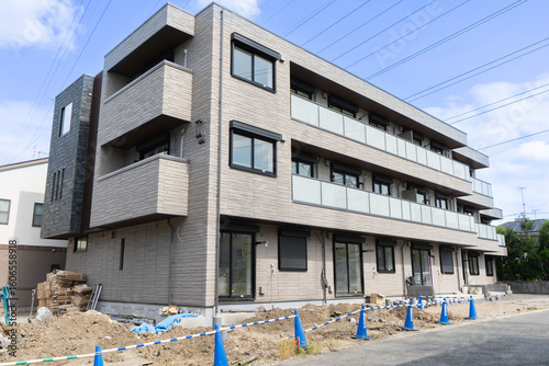 Canvas Print 低層マンション建設中の様子(全体)