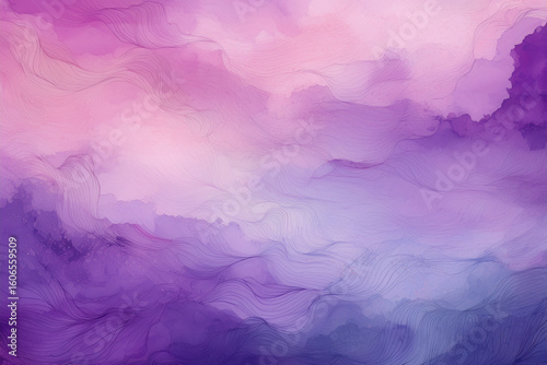 Dreamy abstract painterly background in purple and pink, Ethereal fluid art texture with artistic brush strokes for luxury and fantasy design