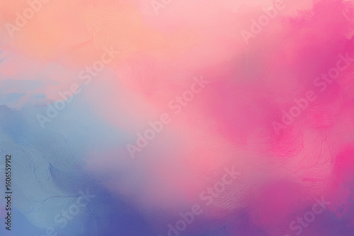 Dreamy abstract painterly background in pink and blue, Vibrant fluid art texture with artistic brush strokes for fantasy and creative design
