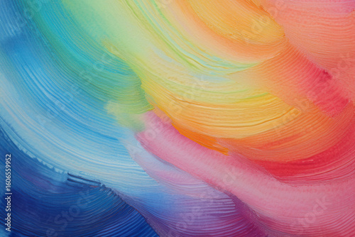 Vibrant warm abstract painterly background., Modern colorful texture with artistic brush strokes resembling a sunset