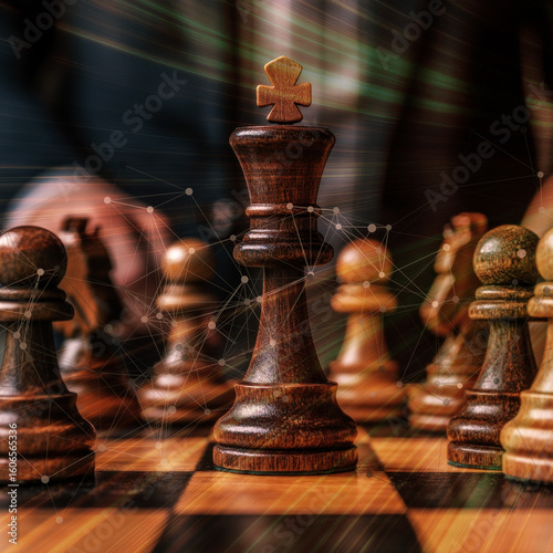Chess Strategy and Leadership with Digital Network Overlay