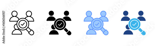 Hiring icon set multiple style collection