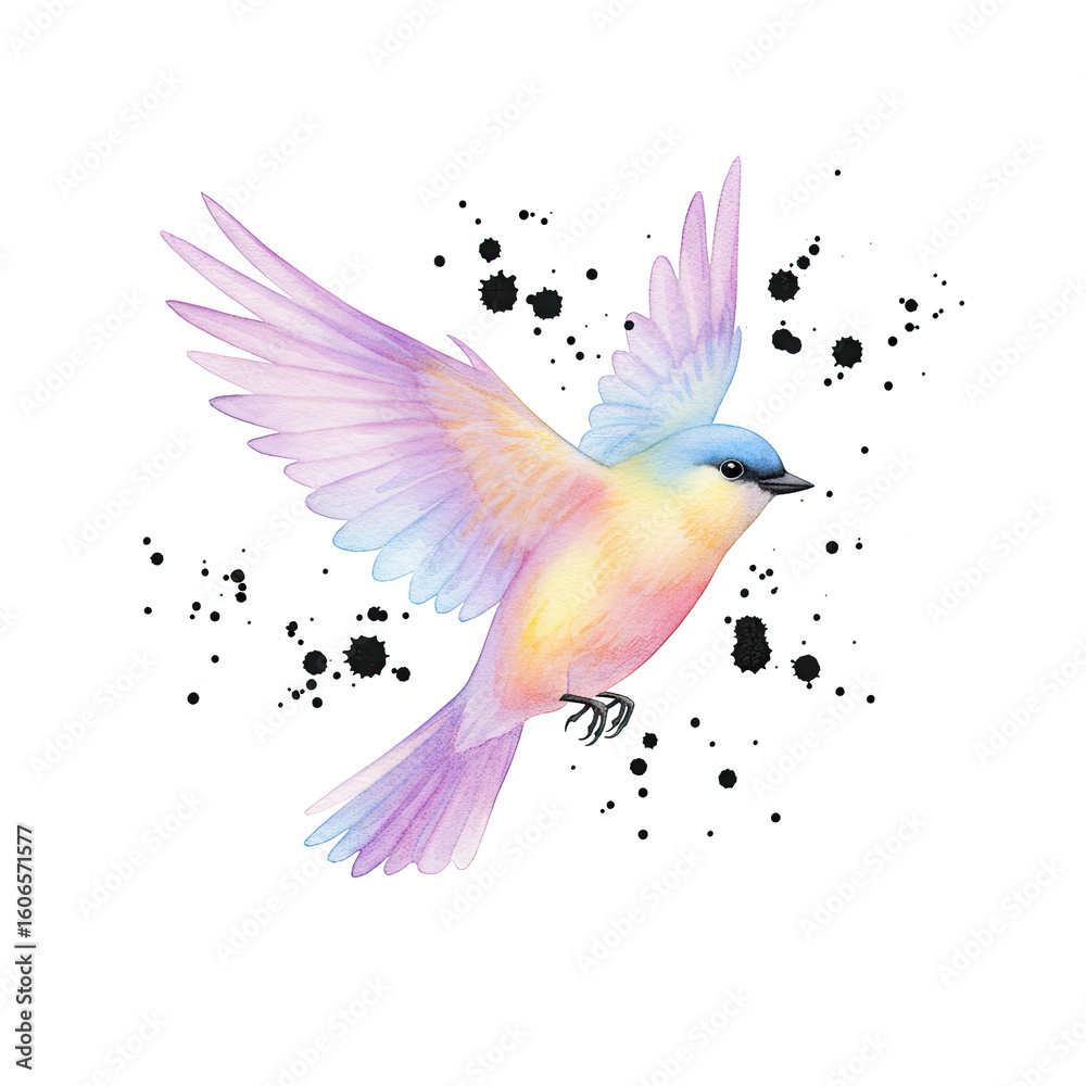 Fototapeta premium hummingbird with flower