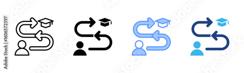 Purpose icon set multiple style collection