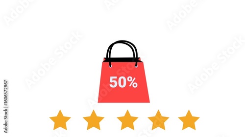 shopping bag with sale sign 