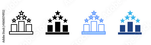 Competitive Advantage icon set multiple style collection