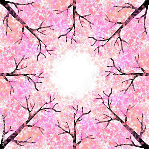 vector of cherry blossom flowers for spring background. Sakura tree