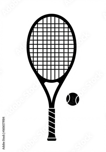 tennis racket and ball vector 