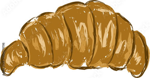 vector illustration of a croissant