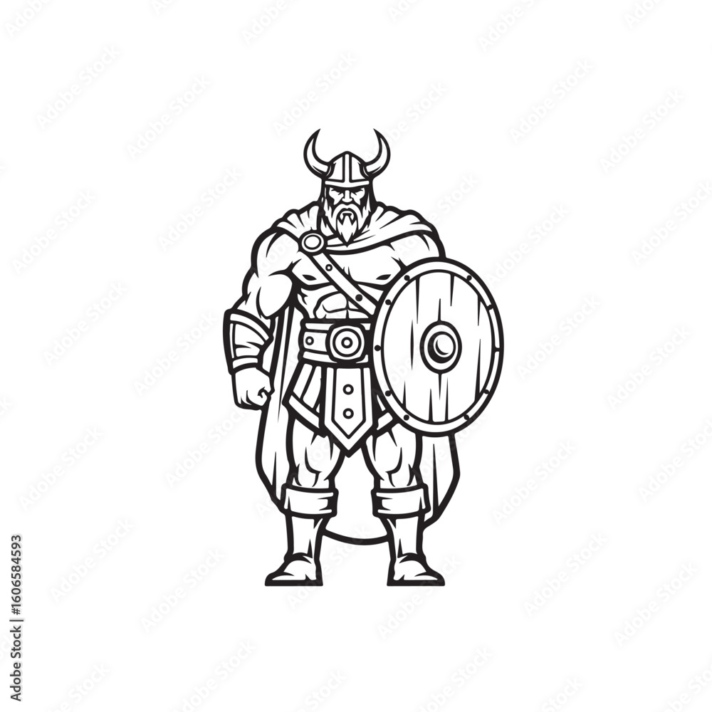 Fototapeta premium Legends of the North: The Untold Sagas of Viking Warriors, Seafaring Conquests, and Norse Mythology