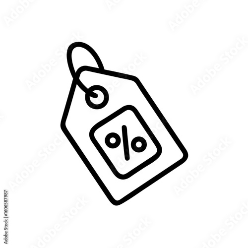 Discount Tag: A simple yet effective graphic of a sales tag showcases a percentage symbol, embodying the essence of savings and promotional offers. 