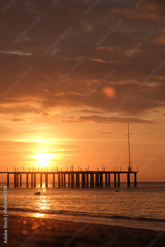 Obraz premium sunrise Sea Beach , sunset on Seashore