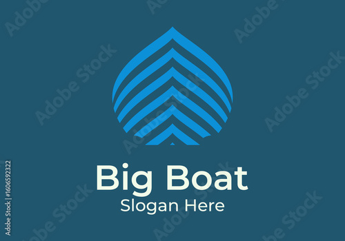 big boat symbol icon logo vector