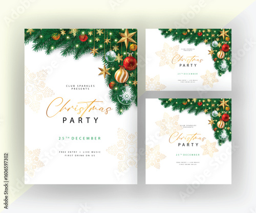 Invitation Navidad Vectors High-Quality
