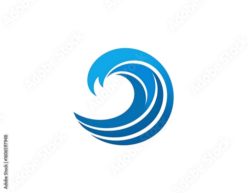 Abstract ocean wave graphic