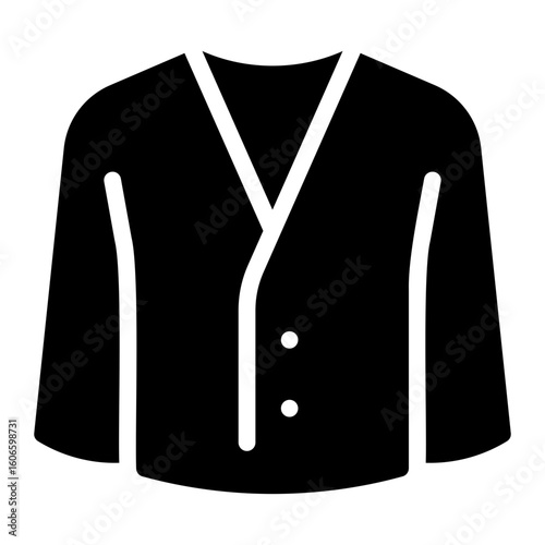 cardigan glyph icon