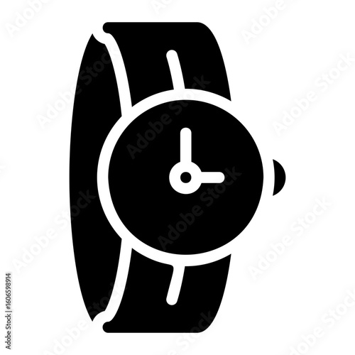 wristwatch glyph icon