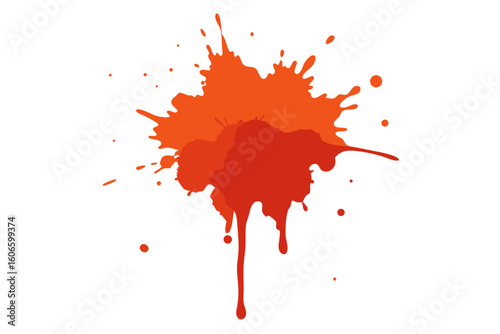 red paint splashes