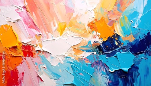 Abstract painting with vibrant colors (1)