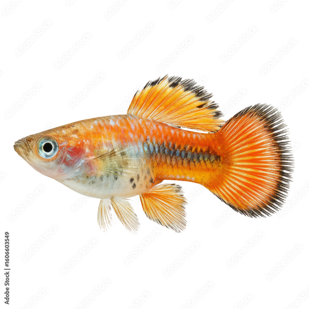 Fototapeta premium Isolated Tropical Fish on Transparent Background in Vibrant Colors
