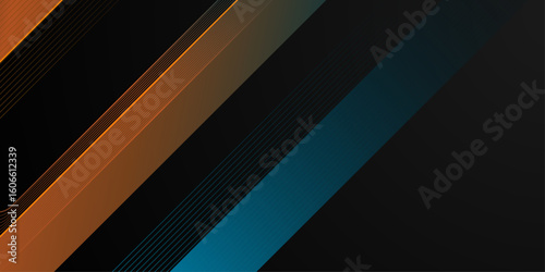 Dynamic abstract design featuring vibrant lines on a sleek background. straight lines and round tails. Fluid color pattern of color gradient background for wallpaper, banner, background, card. vector