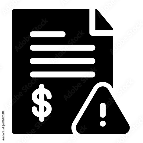 Financial Document Warning Icon