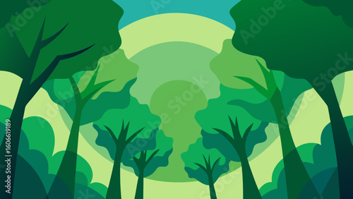Abstract representation of a forest canopy a beautiful natural pattern artwork
