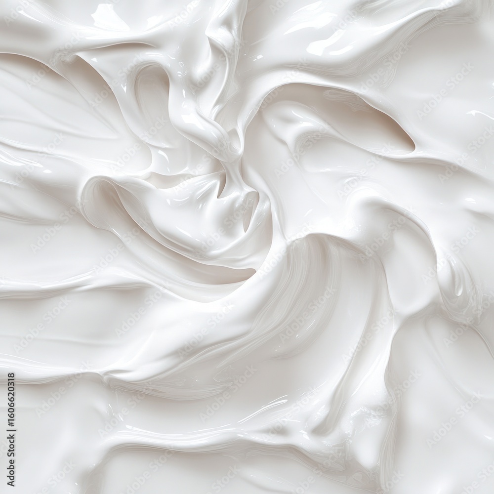 Obraz premium Abstract texture of white creamy substance