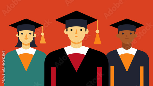 Celebrate a memorable graduation ceremony students in caps and gowns achieving success