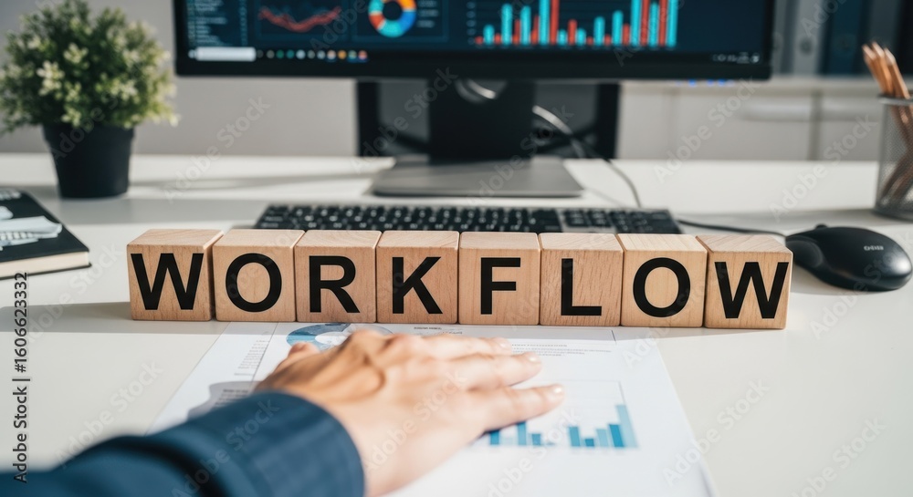 Naklejka premium Workflow