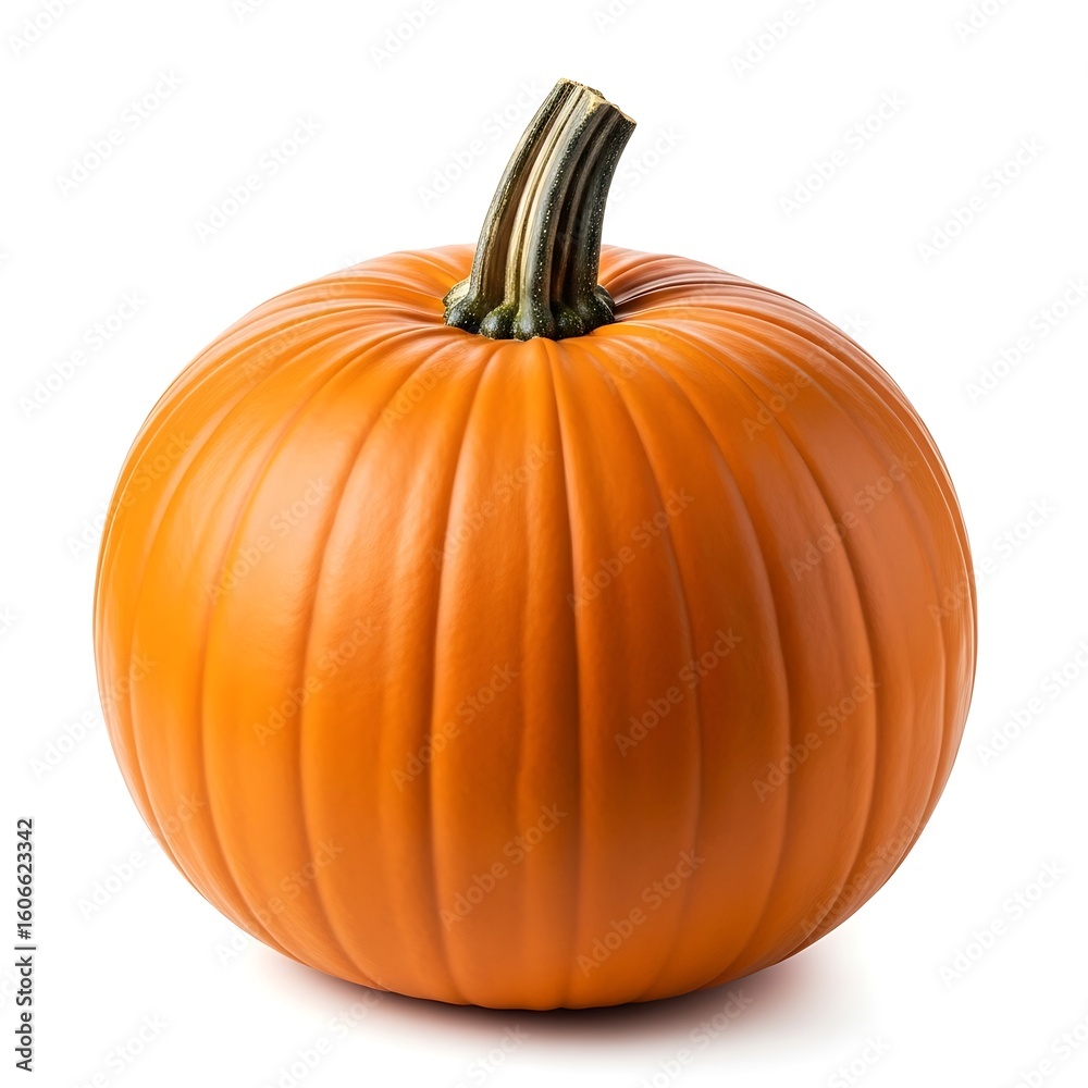 Obraz premium Close-up image of a single, ripe pumpkin.