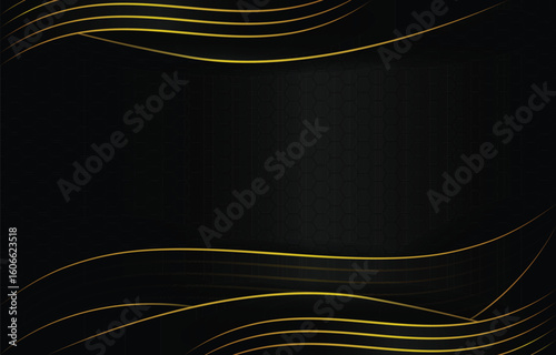 Black Gold Corporate Technology Blank Space Background