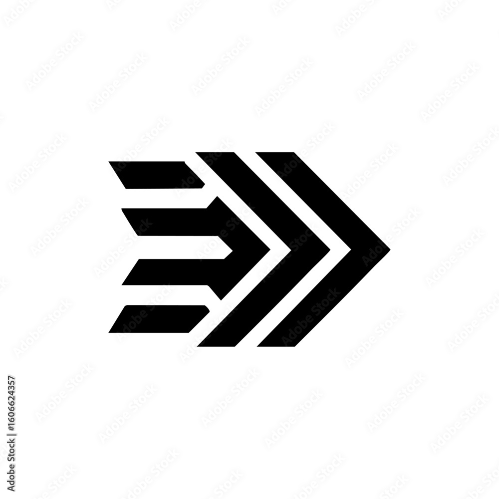 Modern bold black icon of fast-forwarding arrows forming a geometric shape, symbolizing speed, momentum, and digital acceleration.
Modern bold black icon of fast-forwarding arrows forming a geometric shape, symbolizing speed, momentum, and digital acceleration.