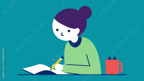 Person Practicing Gratitude by Writing in a Daily Journal