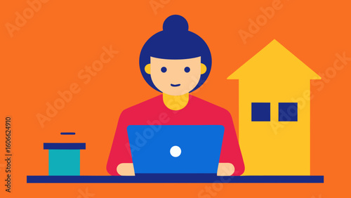 Person Working from Home on a Laptop for Flexible Productivity