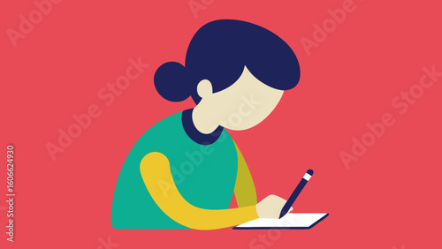 Person Writing in a Journal Practicing Mindfulness and Reflection