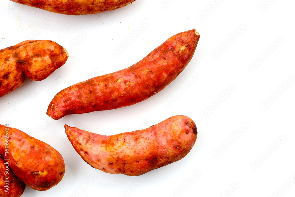 Sweet potato on white background. Sweet potato on white background.