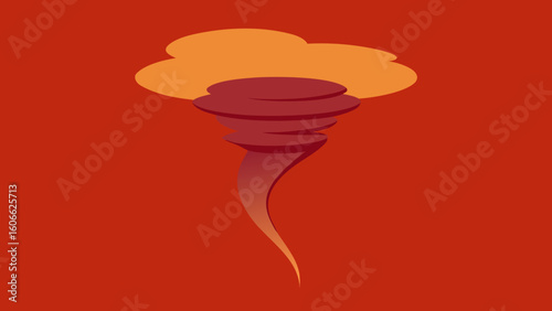 Dramatic Tornado Forming in the Distance a Powerful Weather Event