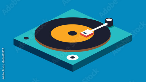 Classic Vinyl Record Playing on a Turntable for Authentic Sound