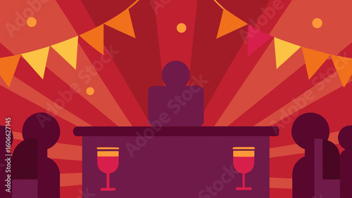 Vibrant Blurred Background Of Party Celebration Fun Entertainment
